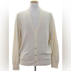 70s Vintage Thunderbird Knits Cream cobain Cardigan Made in The USA Medium